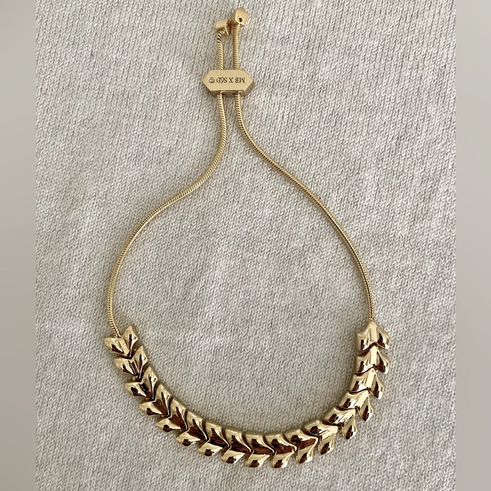 Stella & Dot MB x SD On The Mark Slider Bracelet Gold